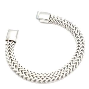 Unisex Titanium Stainless Steel 9 mm Double Franco Chain Wrist Bracelet 8"